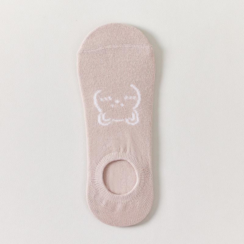 Женские весенне-летние тонкие мультяшные милые невидимые силиконовые нескользящие не спадающие носки-подследники