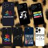 Чехол для iPhone 17,16,15,14,13,12,11 Air,Plus,Pro Max,XS,X,XR,SE,Mini,8,7 с принтом Триатлон Плавание велосипед бег, Мягкий силиконовый черный чехол