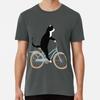 Cat On Bike T-Shirt S-5XL Best T-Shirt
