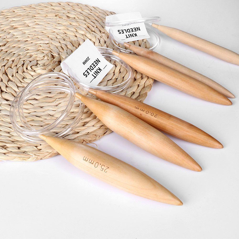 Fashion Yarn Circular Bamboo Sewing Tool Knitting Crochet Hooks Braided Ring Needle