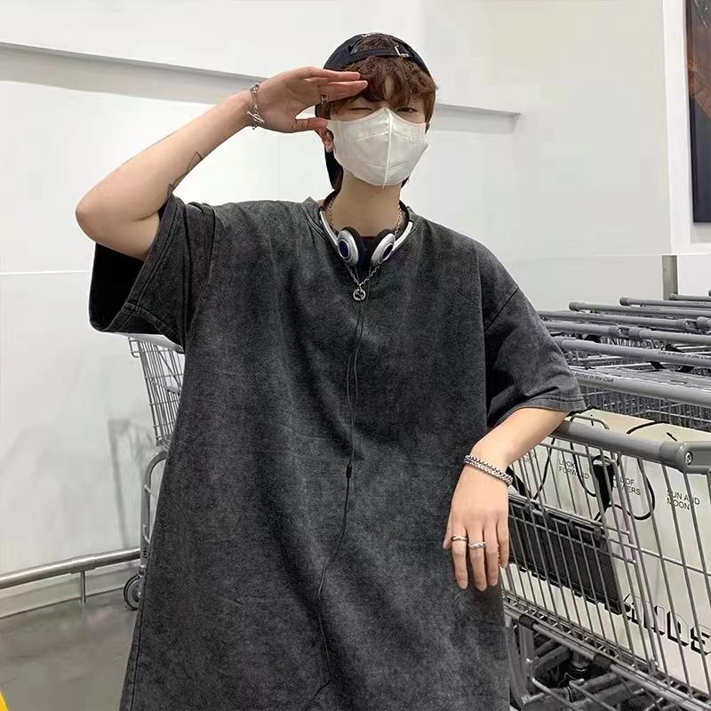 Классическая Америка Ретро Винтаж Мужская футболка Минеральная стирка Потертые футболки Мужская уличная одежда Tie Dyed Кислотные футболки Унисекс Повседневные футболки ZUOJIU