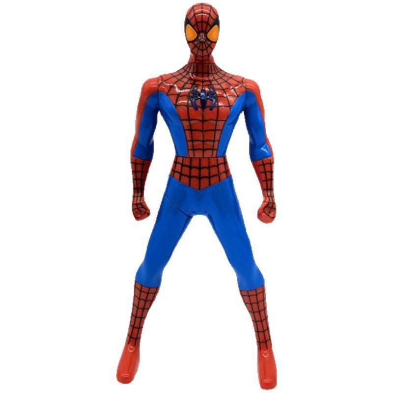Press & Spin Spider-Man Iron Man Tiga Robot Action Figure Toy for Kids Boys Gift