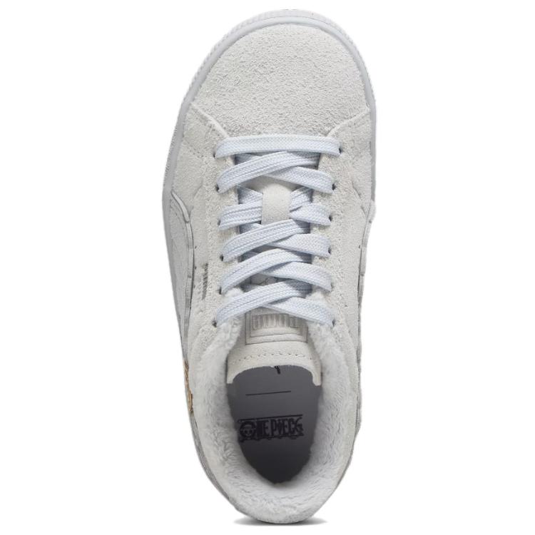 One Piece x Puma Suede Детская обувь 5 Луффи Детские кроссовки Серый Перьево-серый Платиново-серый 396721-01