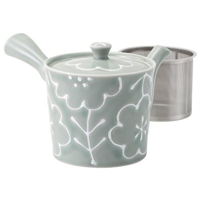 Чайник Hasamiyaki емкость чайника 400 мл нержавеющая сталь с ситечком для чая Maria Gray можно использовать в микроволновой печи можно мыть в посудомоечной машине 24727 примерно. (супер сталь)