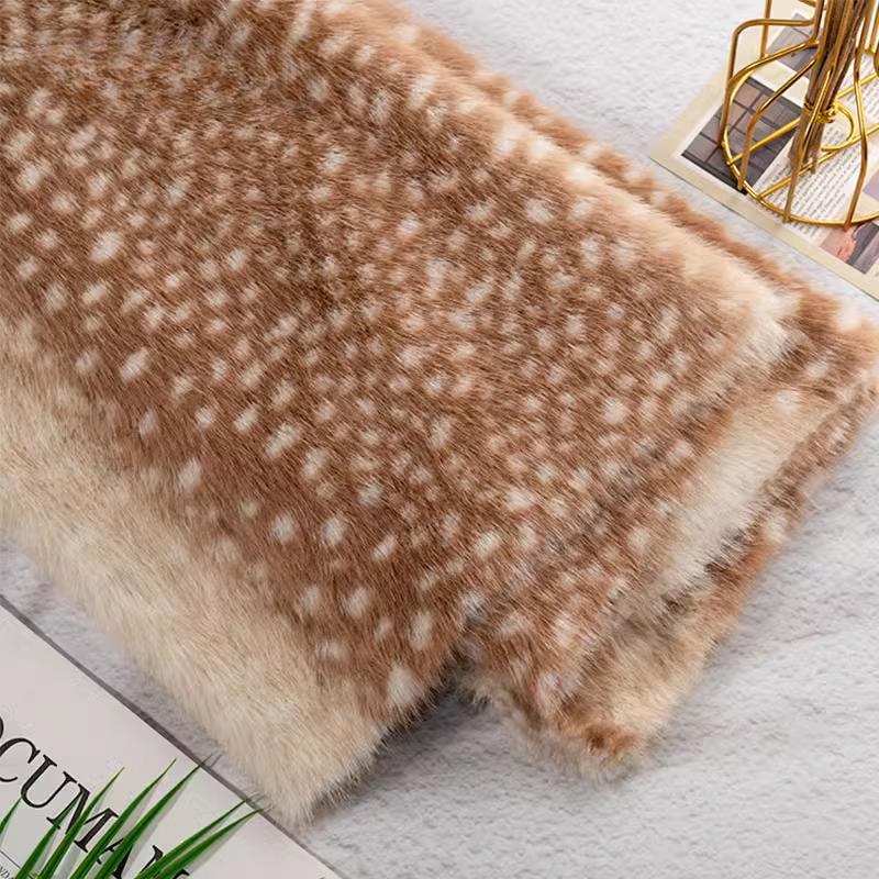 50X160 см Ткань из искусственного меха норки Принт оленя, зебры, леопарда Ручная работа Одежда Сумка Кукла Сделай сам Экологичная ткань из искусственного меха