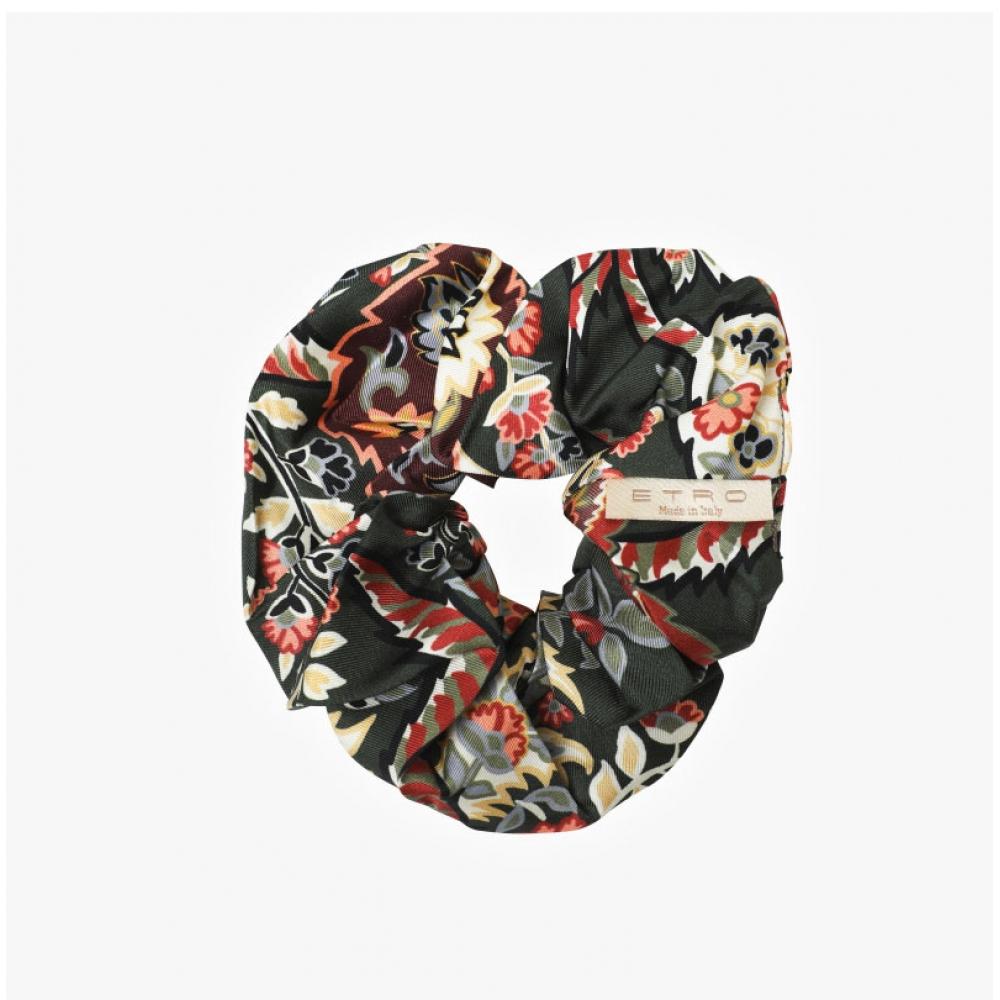 Etro Цветочный Пейсли Шелковая Резинка для Волос X0890 Wf6d0001aa044