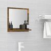 VidaXL Wall Mounted Bathroom Mirror Vanity Mirror Makeup Mirror Bathroom Interior Smoked Oak 815633