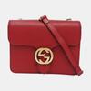 [Pre-Owned] Gold Double G Chain Shoulder Strap Crossbody Accordion Bag - Very Good #TR5919