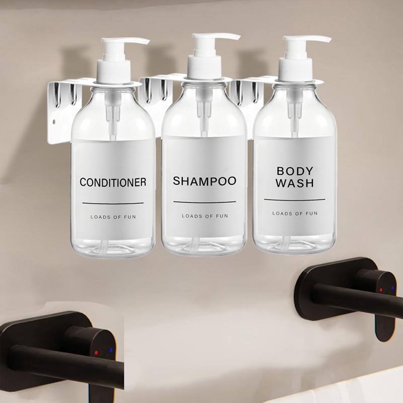 Диспенсер для шампуня и кондиционера настенный 500 мл многоразовый флакон для мыла для ванны лосьон для душа мыло дозатор для ванной комнаты