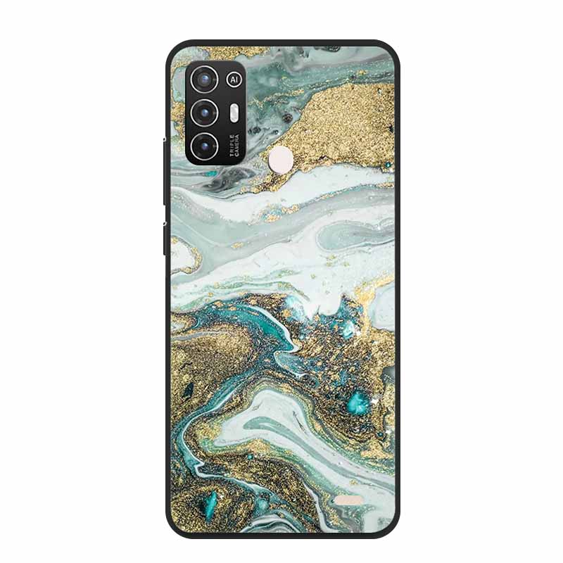 For ZTE Blade A52 / A52 Lite Case A72 4G 5G Marble Soft TPU Silicone Phone Cover for ZTE Blade A52Lite Bumper Shockproof Shell
