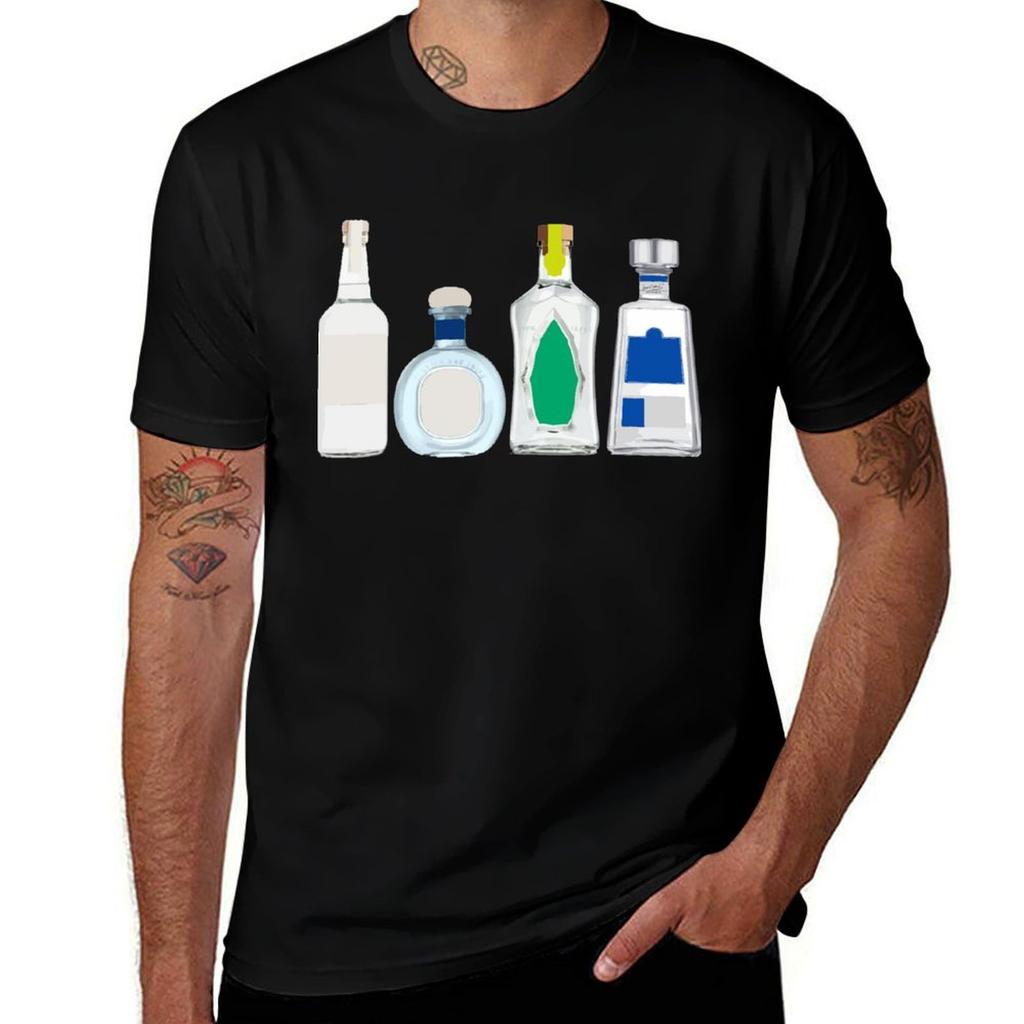 Tequila Bottles TShirt Urban Style Print TShirt