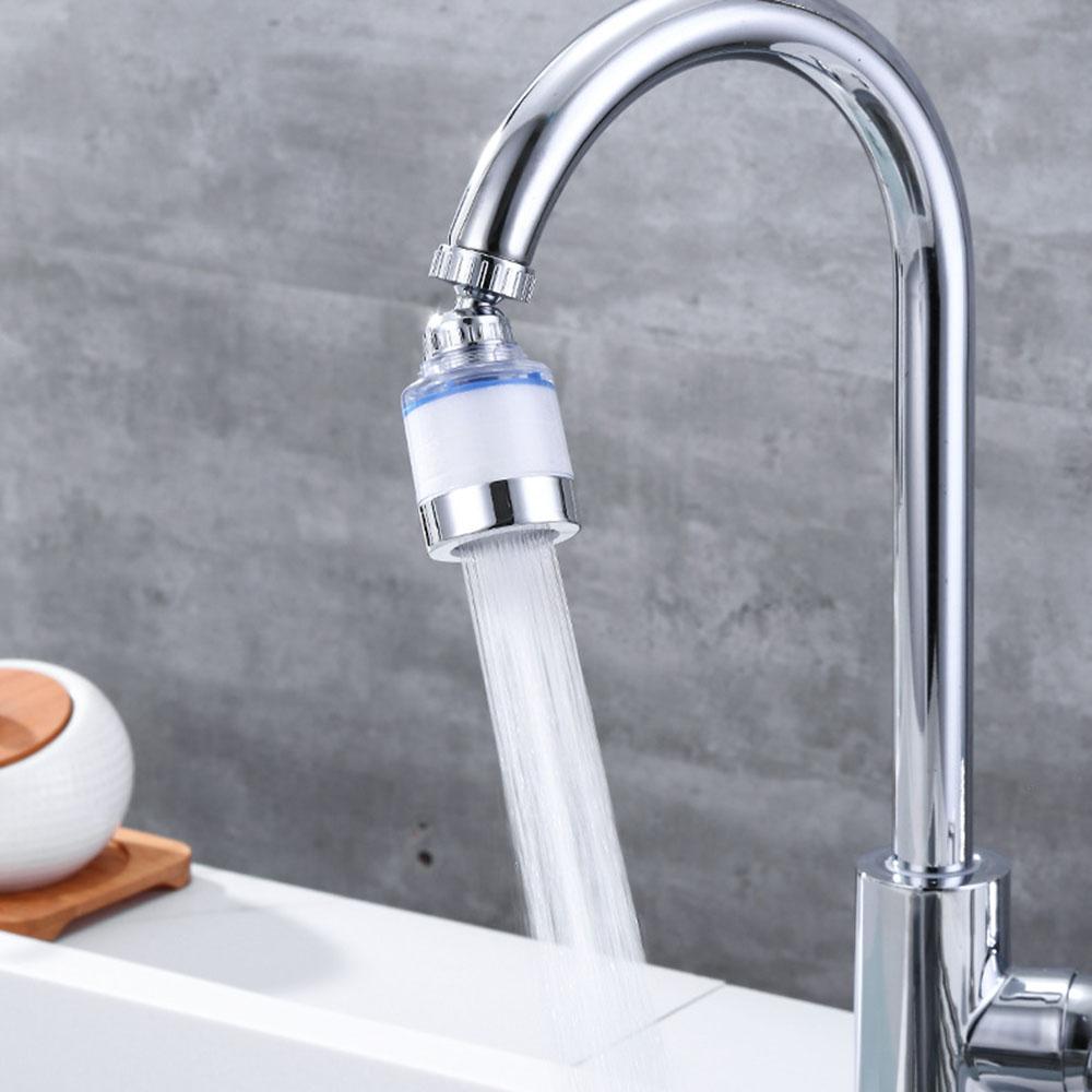 Faucet Filter Splash-Proof Aerator Universal Kitchen Tap Water Pressure Booster Rotating Spout