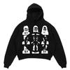 Y2K Hoodies Clothes Print Fashion Streetwear Gothic Sweatshirts Graphic Vintage Pullovers Punk Aesthetic Harajuku Tops EMO Girls