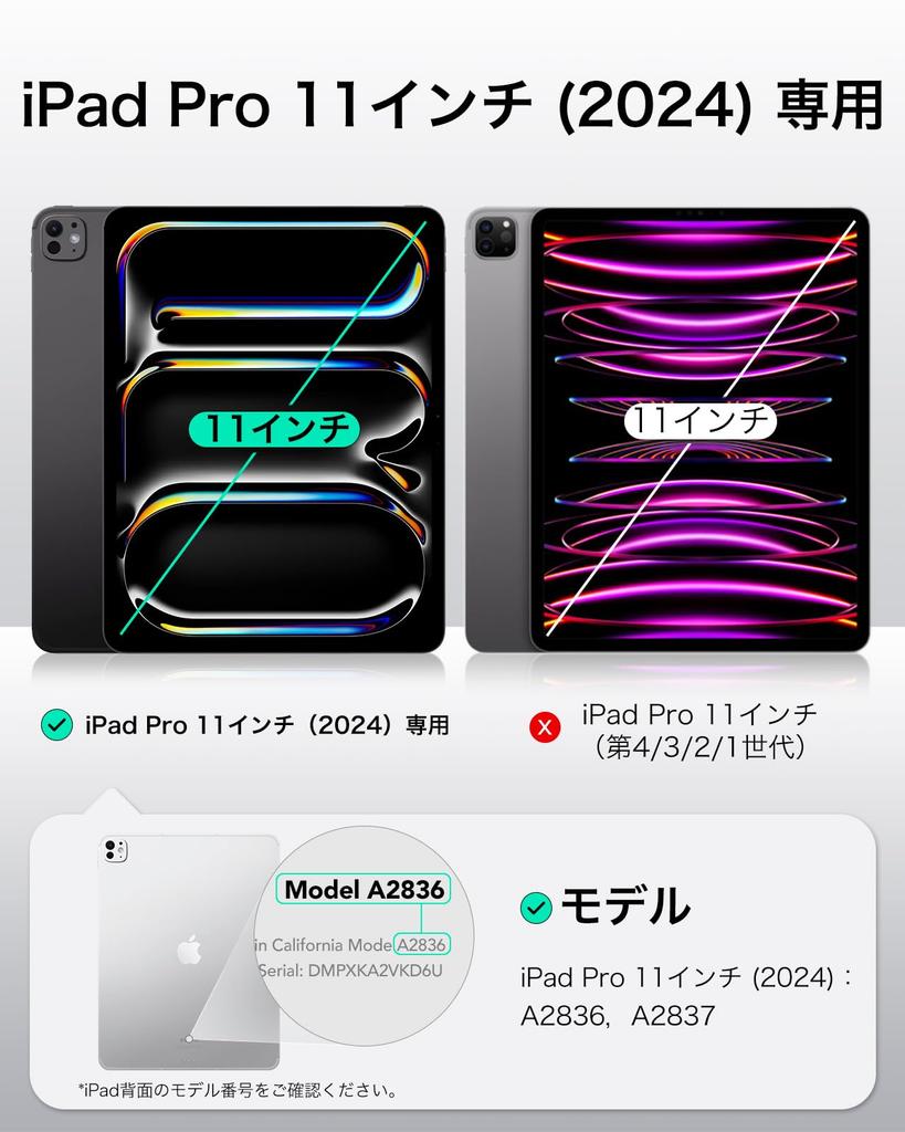 ESR IPad Pro Case for M4 5th with Pencil Removable Magnetic Fully Compatible with Pencil Rebound 360 Purple 11-inch (2024, Generation) Holder, Cover,