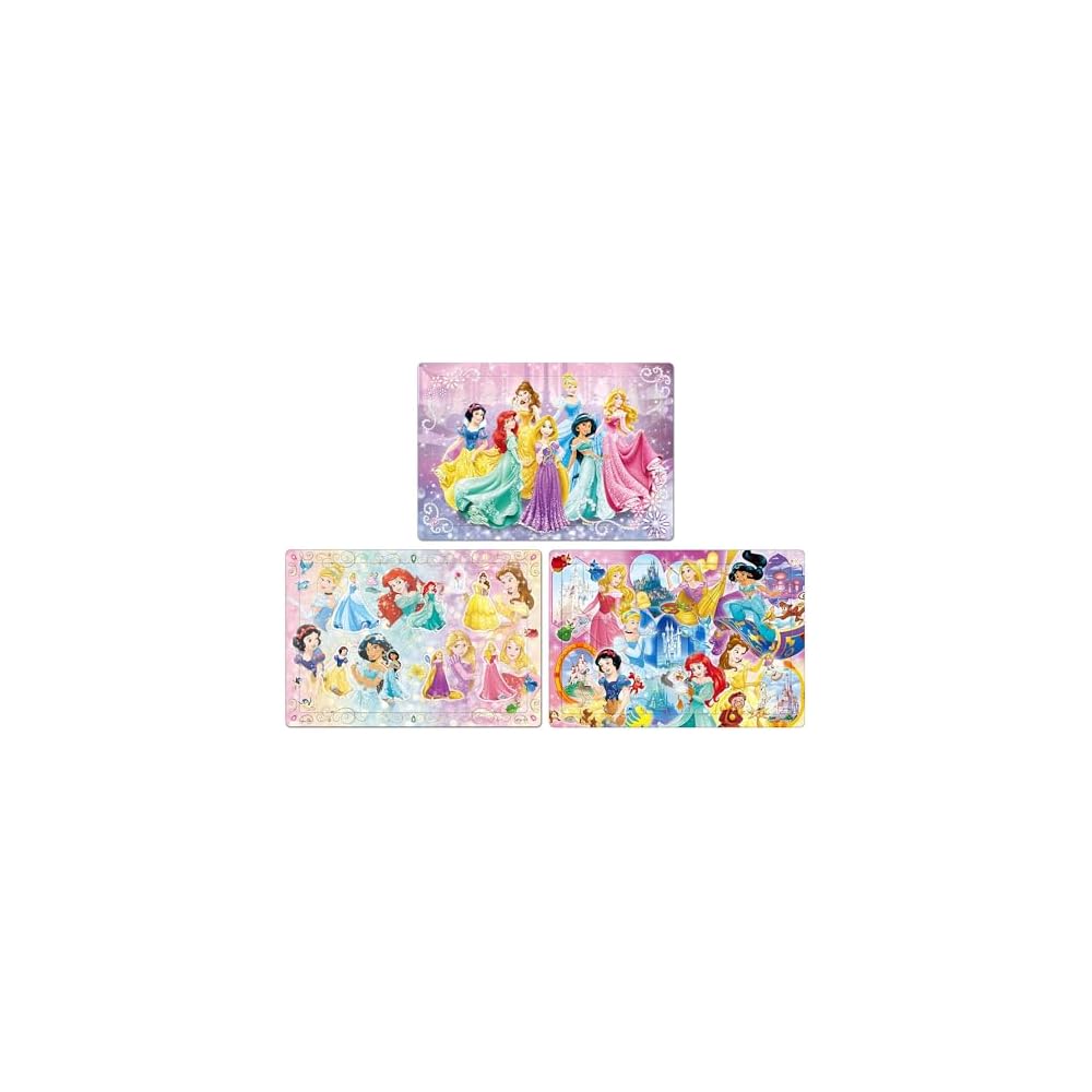 Tenyo Disney Princess Child Puzzle Set 55/66/80 Pieces Antibacterial Coating Storage Cover for Kids Ages 3 and Up