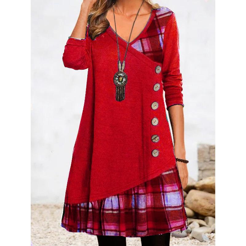 Женское платье-макси с длинным рукавом в стиле пэчворк, повседневное, в стиле бохо, свободного кроя, с цветочным принтом