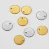 20pcs 8-15mm Round Gold Stainless Steel Stamping Blank Dog Tags Pendants DIY Bracelet Charm Jewelry Finding Customize Wholesale
