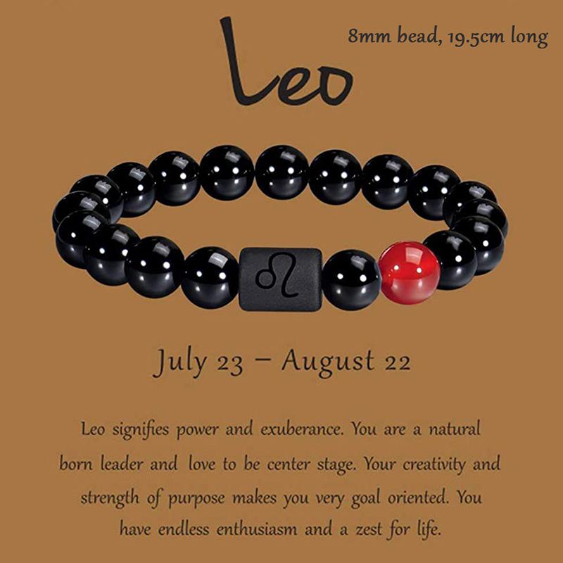 12 браслетов созвездий Homme, браслеты со знаками зодиака, креативный эластичный браслет из бисера для женщин и мужчин, ювелирные изделия для пар, подарки