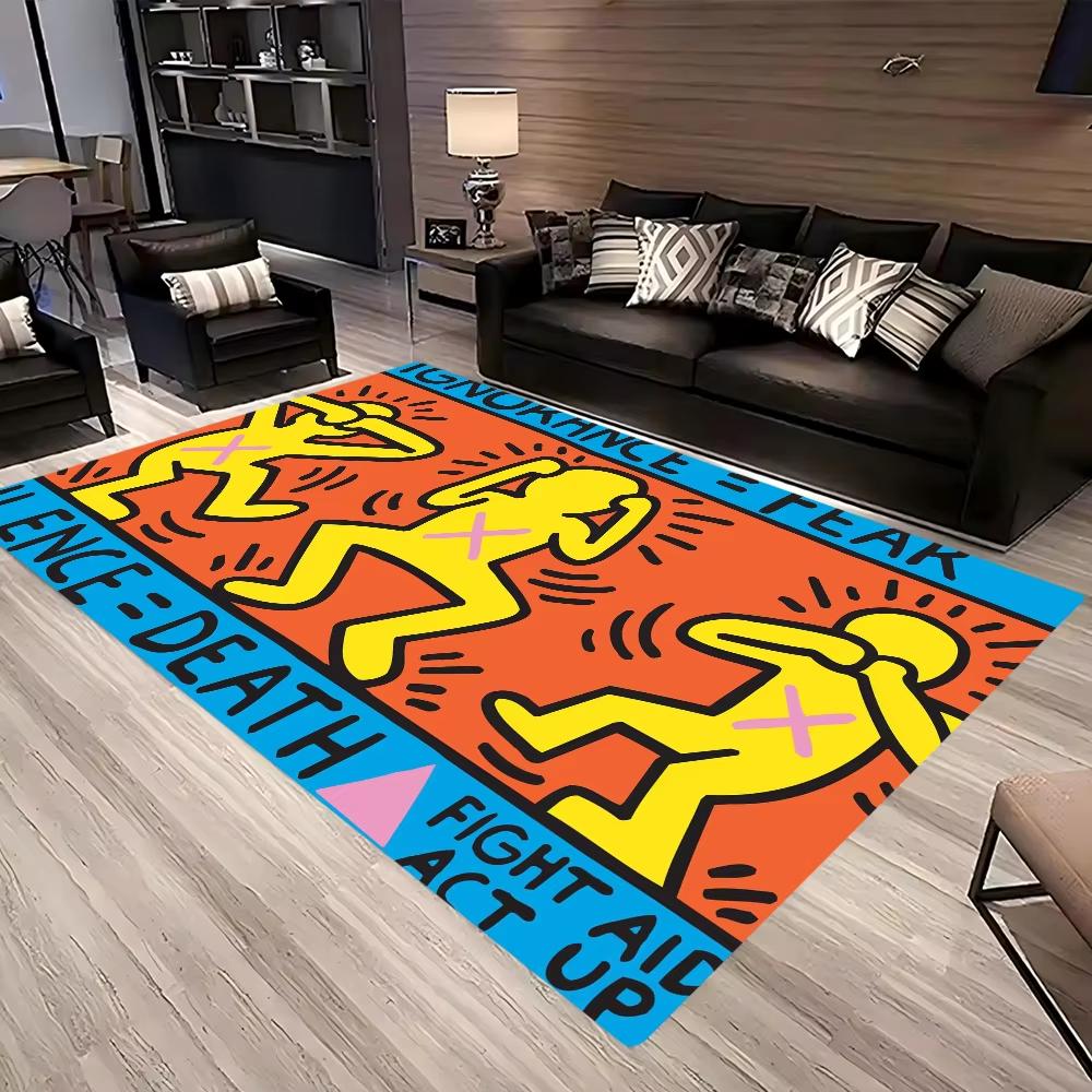 Creative Abstract Figure Rug – Bold Living Room & Lounge Decor | Non-Slip Artistic Floor Mat for Modern Home Spaces