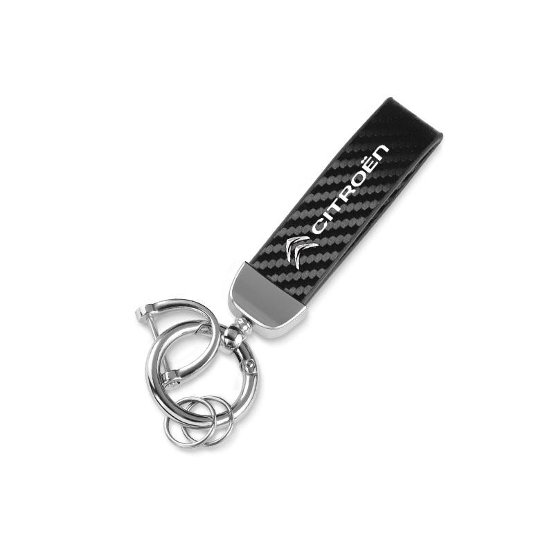 OAUH2 Carbon Fiber Leather Keyrings Car Keychain Accessories For Citroen C1 DS3 C2 C3 Vts C4 Saxo C4L C5 C6 C8 Xsara C3-XR Picasso