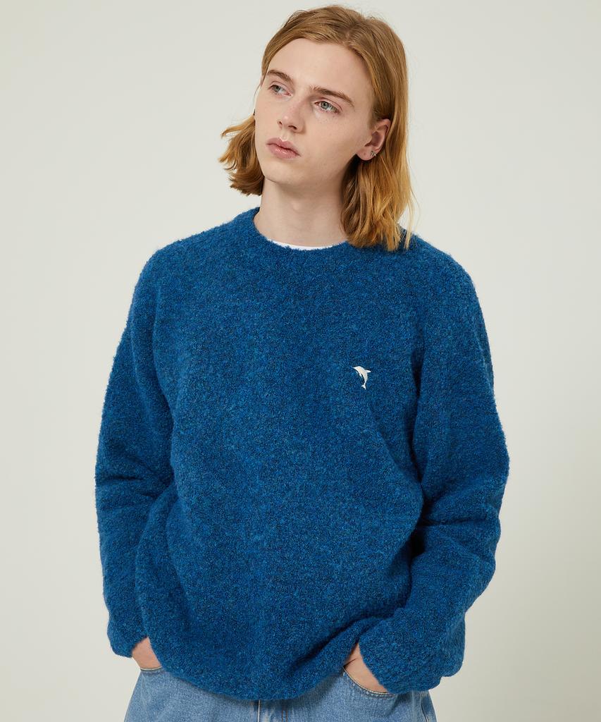 WAIKEI Dolphin Boucle Knit Blue