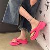 Fashion Women Slippers 2025 Summer Flip Flops Chunky Platform Sandals Lightweight Non Slip Clip Toe Wedge Slippers Outdoor Beach Sandals