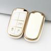 Gold Edge TPU Shell For Dodge Ram Charger 1500 Challenger Chrysler 300C Journey Car Remote Key Case Cover For Jeep Renegade Grand Cherokee