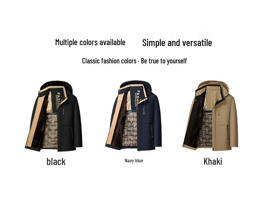 Мужская зимняя хлопковая стеганая куртка для среднего и пожилого возраста - Теплый дедушкин пальто