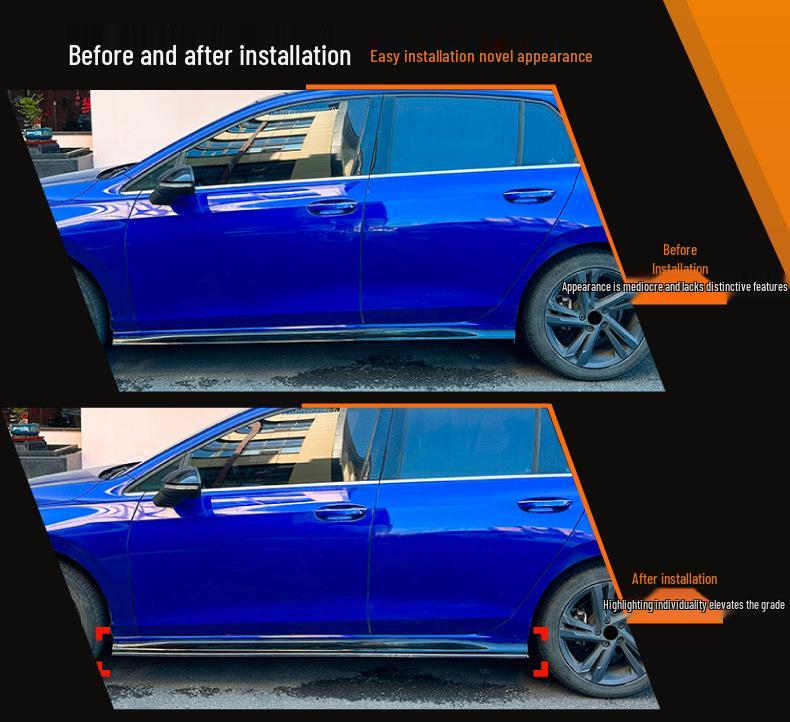 Volkswagen Golf MK8 GTI/R-Line 2020+ Side Skirt Spoiler Kit