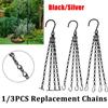 Pendant Black/Silver Flower Pot 4 Strand Replacement Chains Hanging Chain Replacement Plant Hangers