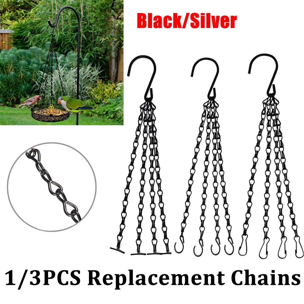 Pendant Black/Silver Flower Pot 4 Strand Replacement Chains Hanging Chain Replacement Plant Hangers