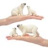 TOYMANY Animal Figure Polar Bear Parent and Realistic Animal Miniature Popular Animal Birthday New Ages 6 and Up 6-Piece Set, Figures, Child, Winter,