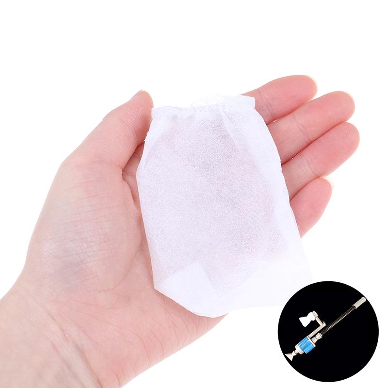 5Pcs Aquarium Filter Bag Fish Tank Mesh Cotton Elasticated Bag Cleaning Tools