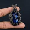 Blue Flash Labradorite Handmade Pendant, Natural Gemstone Jewelry, 999 Copper Wire Wrapped Pendant Jewelry, For Gift