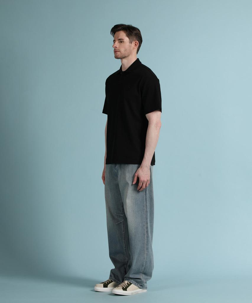 PANICALE Black Logo Short Sleeve Polo Shirt (Type A)