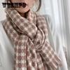 Women's Cashmere Scarf Soft Knitted Print Scarf Winter Lengthened Thick Temperament Shawl Scarf