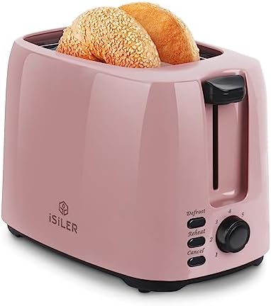 Slice Toaster, 1.3 Inches Wide Slot Bagel Toaster with 7 Shade Settings and Double Side Baking, Removable Crumb Tray, D