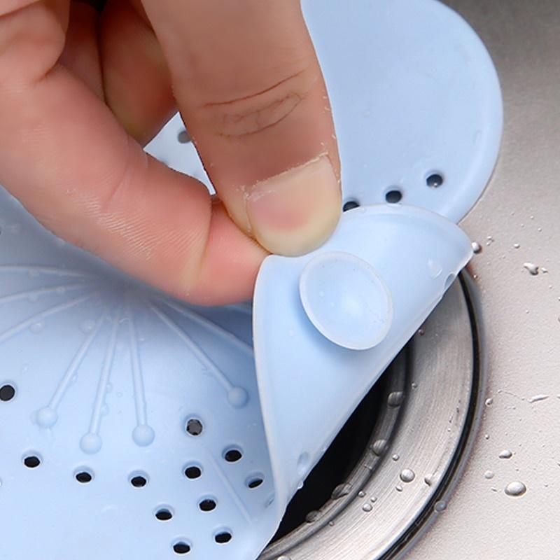 TPR Silicone Flower Shape Sink Plug Sewer Drainage Hair Clogging Bathroom Kitchen Sink Filter Floor