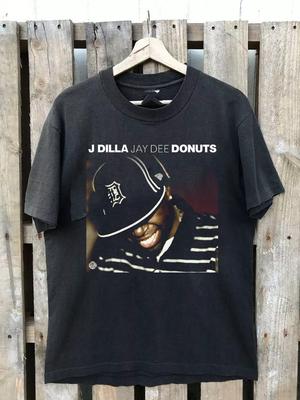 J Dilla Donuts Jay Dee Хлопок Черная Футболка Полный Размер S-5XL
