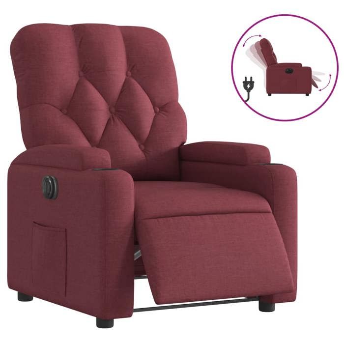 VidaXL Fauteuil Inclinable Électrique, Chaise de Relaxation avec Dossier et Repose-pied Réglables, Siège de Salon, Moderne, 3204689