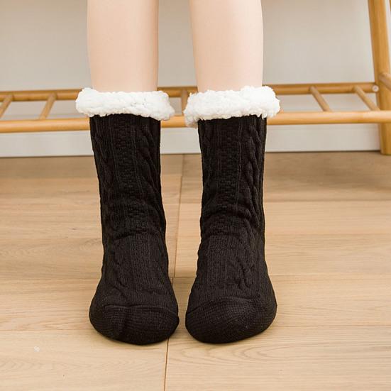 1 Pair Non-Slip Slipper Socks Ultra-Thick Cashmere Home Sleeping Socks Winter Slipper Socks for Women And Elderly