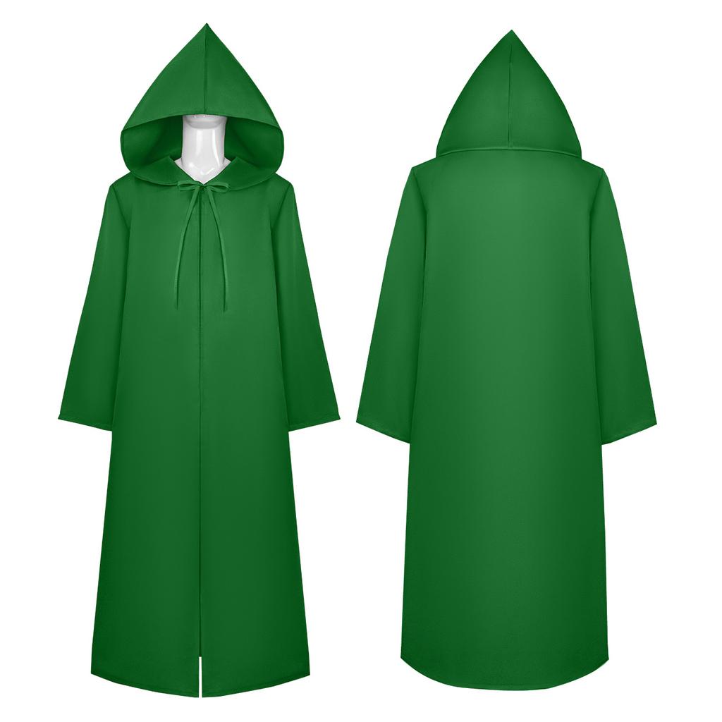 Взрослый плащ на Хэллоуин с капюшоном средневековый костюм ведьмы колдовство вампира Хэллоуин плащ волшебника халат платье пальто