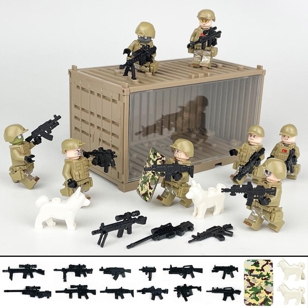 C1 Военная кукла Антитерроризм 8 Детская сборная игрушка-конструктор Оружие Снаряжение Топор Лопата M8056
