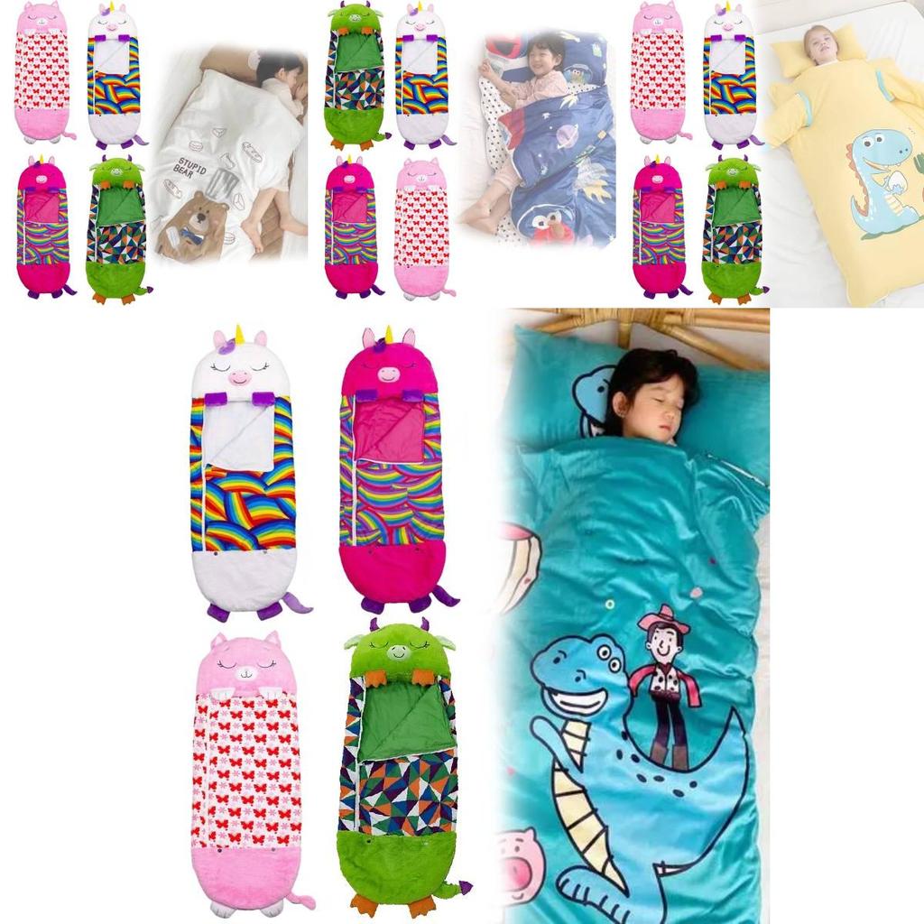 Уютный детский спальный мешок из ПП хлопка с дизайном единорога, акулы и кошки для детей
