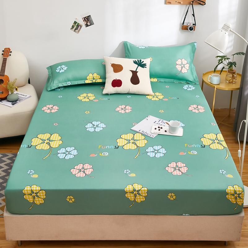 Водонепроницаемая простыня на резинке для дома, эластичная простыня, приятная для кожи, покрывало для кровати, постельное белье в цветочном стиле(Нет наволочки)