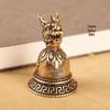 Zodiac Brass Keychain with Copper Bell Pendant - Small Charm Jewelry