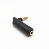3.5mm 3/4Pole Gold-plated Connector Male To Female Headphone Adapter Right Angle Adapter