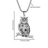 European and American Animal Owl Steampunk Gear Stainless Steel Necklace