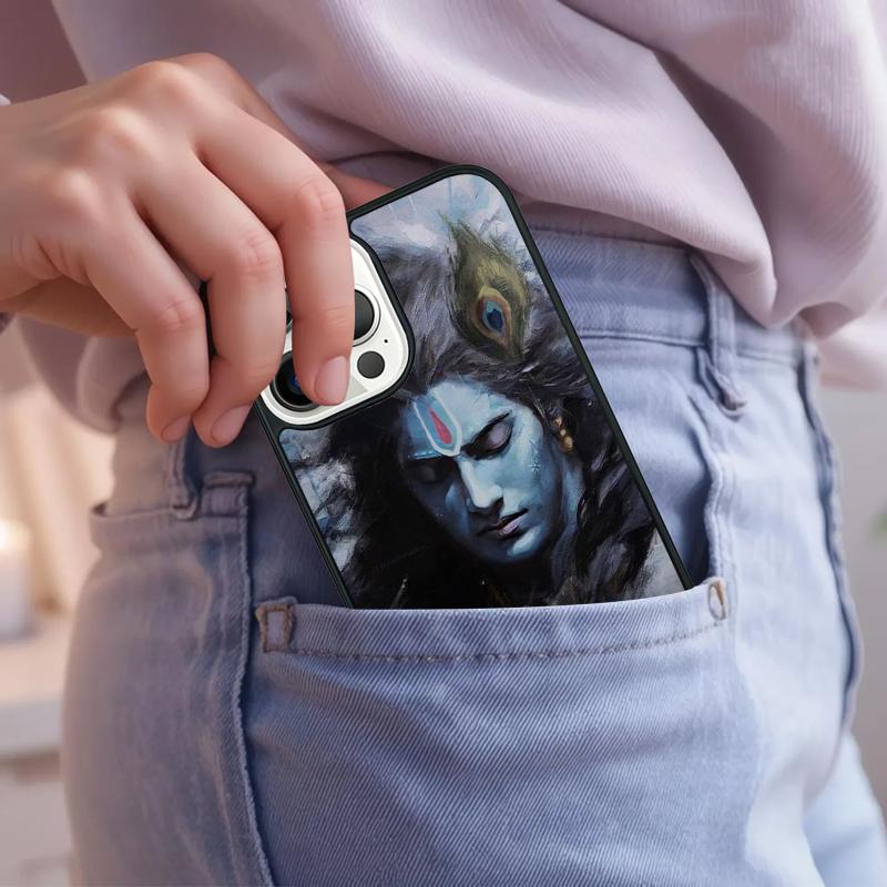 Indian God Lord Krishna Phone Case For iPhone 17 Air 15 16e 14 13 Pro Max Coque 12 11 Pro Max PLUS cover