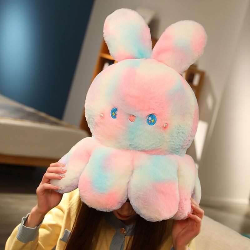 Градиентный цвет плюшевая игрушка флип-осьминог креативная милая флип-кукла подарок на день рождения для женщин